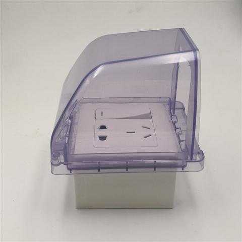 86型明装明线明盒防水五孔插座10a防溅盒防尘盖带开关一开16a三孔 明