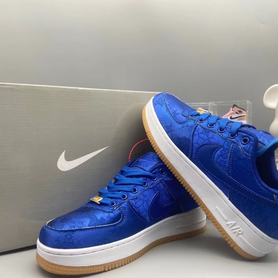 空军一号白丝绸陈冠希百搭1男女低帮板鞋同款联名情侣ins 空军白丝绸