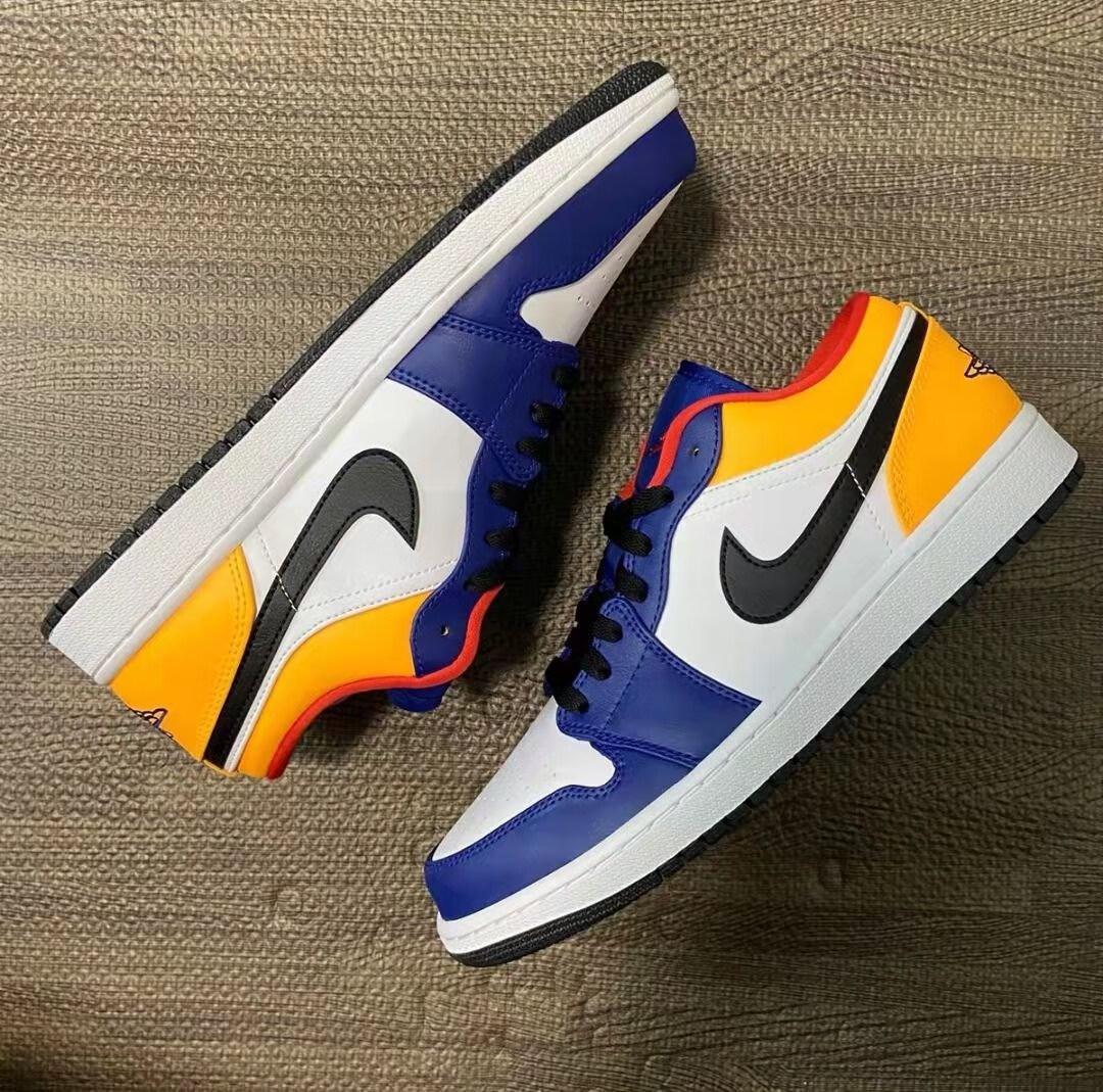 aj1低帮 湖人蓝黄 36