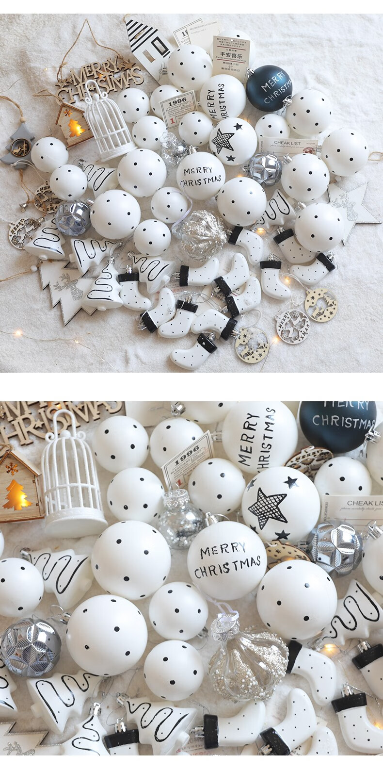 misslady金色圣诞球橱窗哑光球圣诞树挂件礼物挂饰圣诞节装饰品 夜