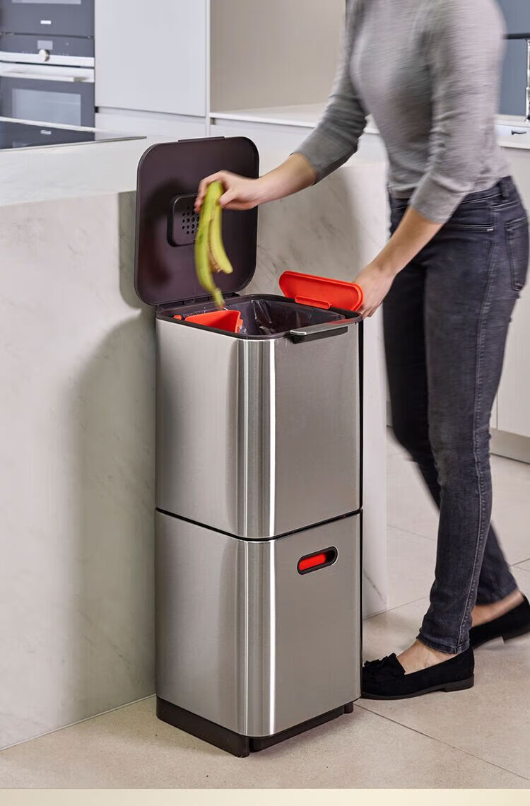 英国joseph joseph客厅厨房垃圾桶干湿分离分类垃圾桶纸篓杂物桶 60l