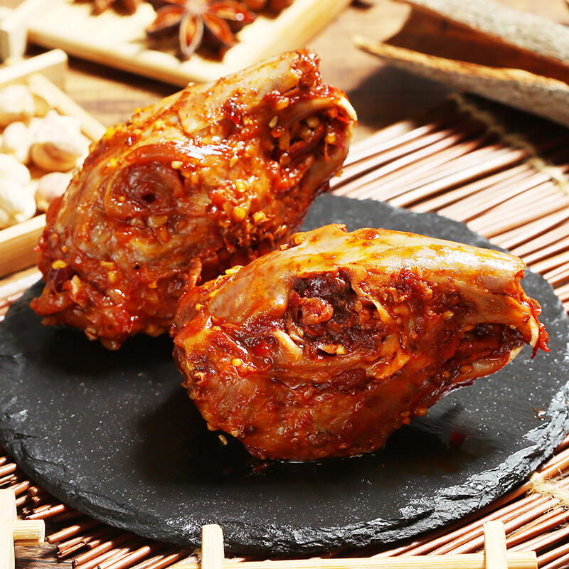 兔头麻辣四川特产冷吃兔小红零食特色兔肉5个 380克五香兔头5个装