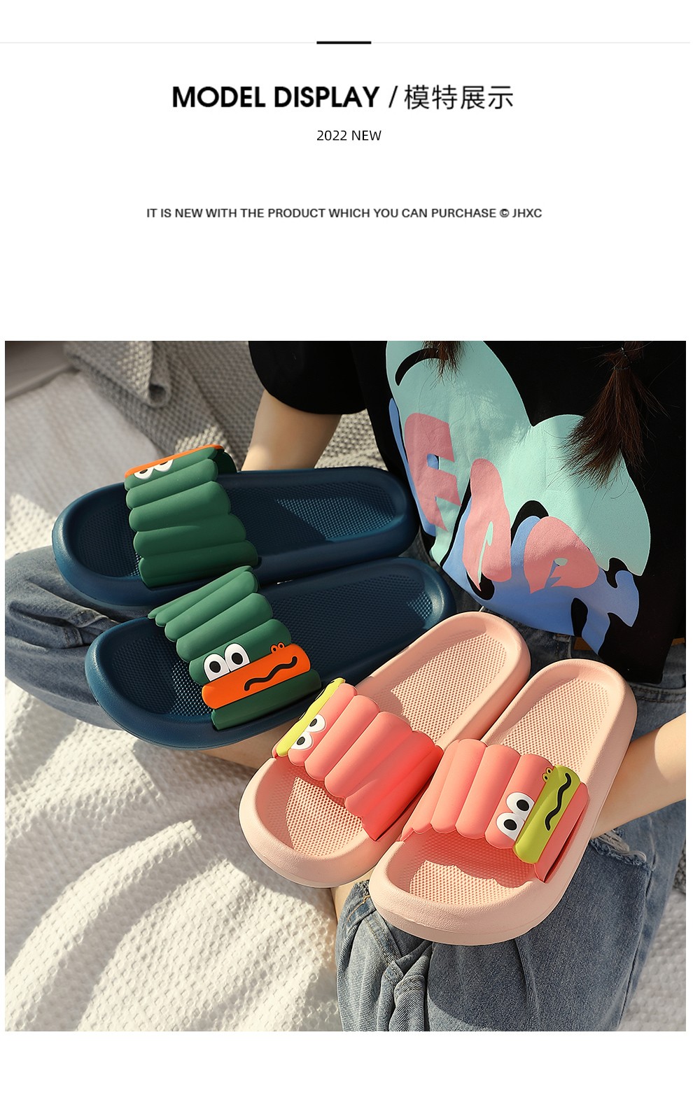 百慕倾臣凉拖鞋女士夏季室内外小鳄鱼时尚简约舒适防滑情侣款拖鞋男