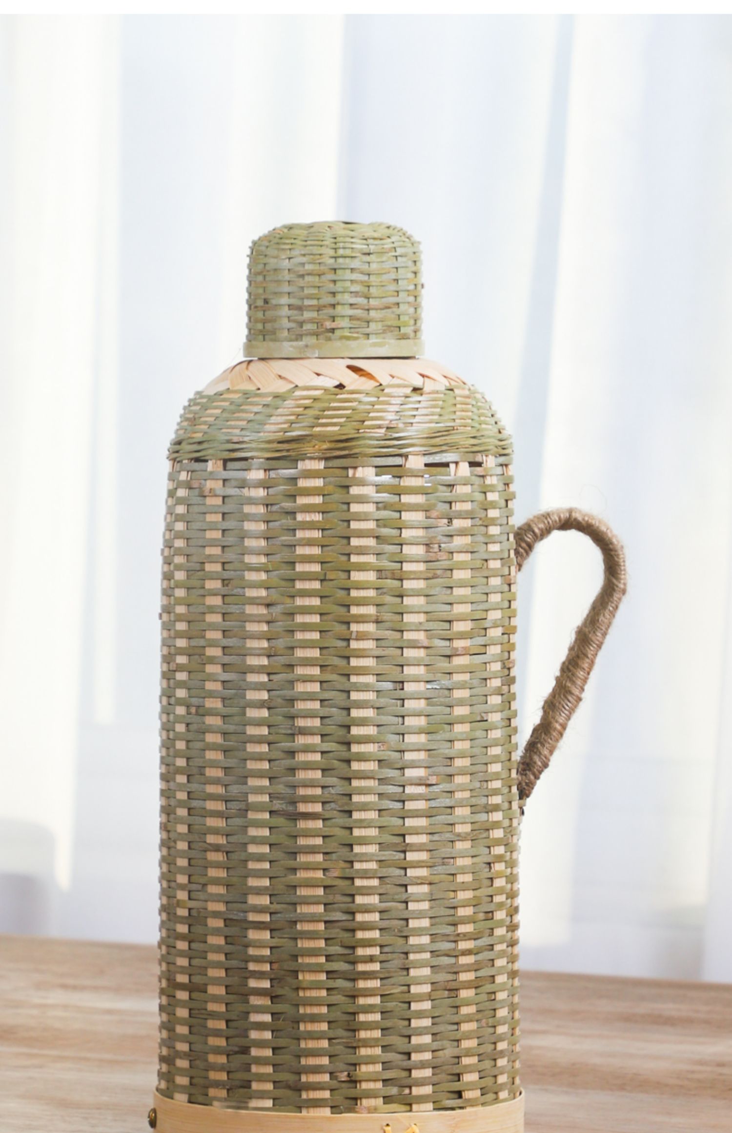 品质好物竹编热水瓶家用手工传统竹青中式复古茶室餐厅大容量内胆保温