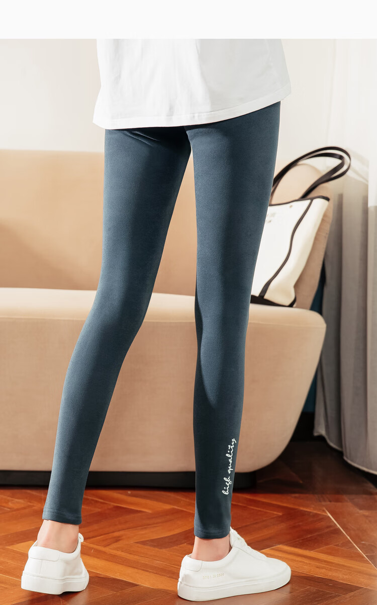 三桔打底裤女春季外穿2021年新款胖mm大码加厚高腰显瘦小脚紧身裤