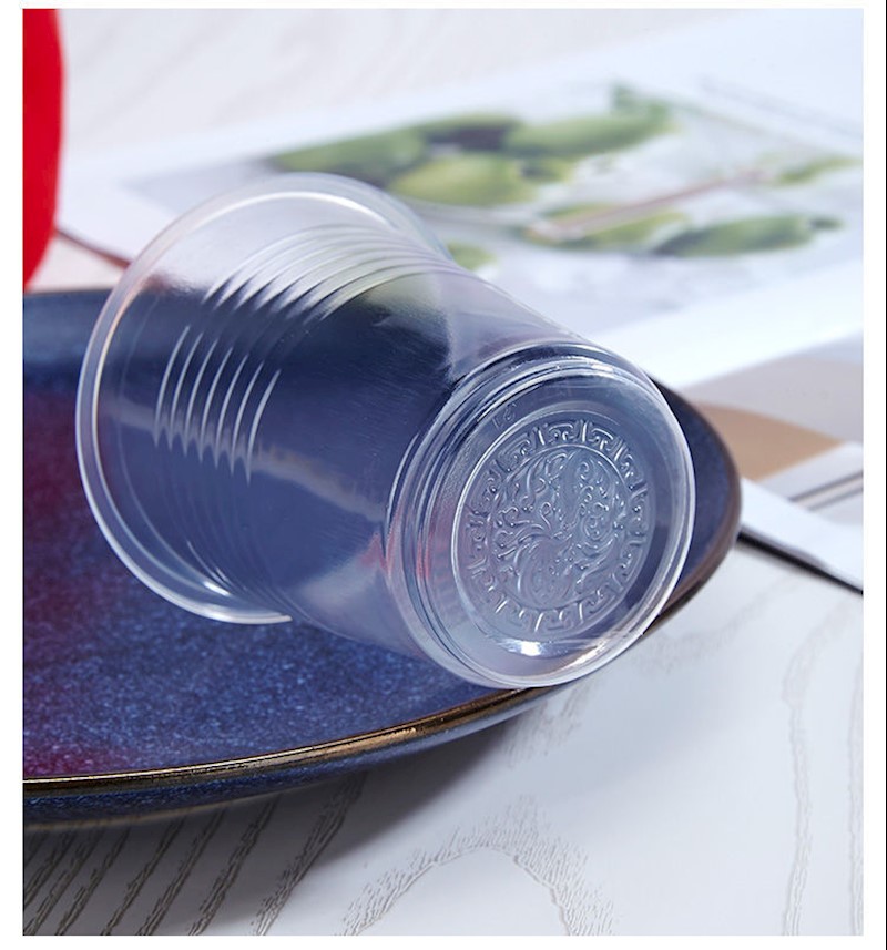 一次性杯子透明塑料杯家用泡茶水杯加厚航空杯试饮杯小号胶杯【预计2