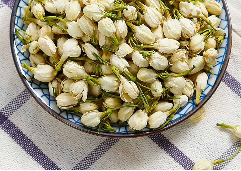 【发2罐】茉莉花茶 茉莉花苞泡水喝的花草茶茶叶搭金银花菊花茶