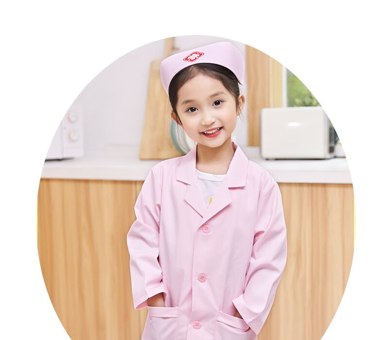 名瑞德护士服儿童医生服 牙科口腔白大褂幼儿园宝宝科学实验服职业