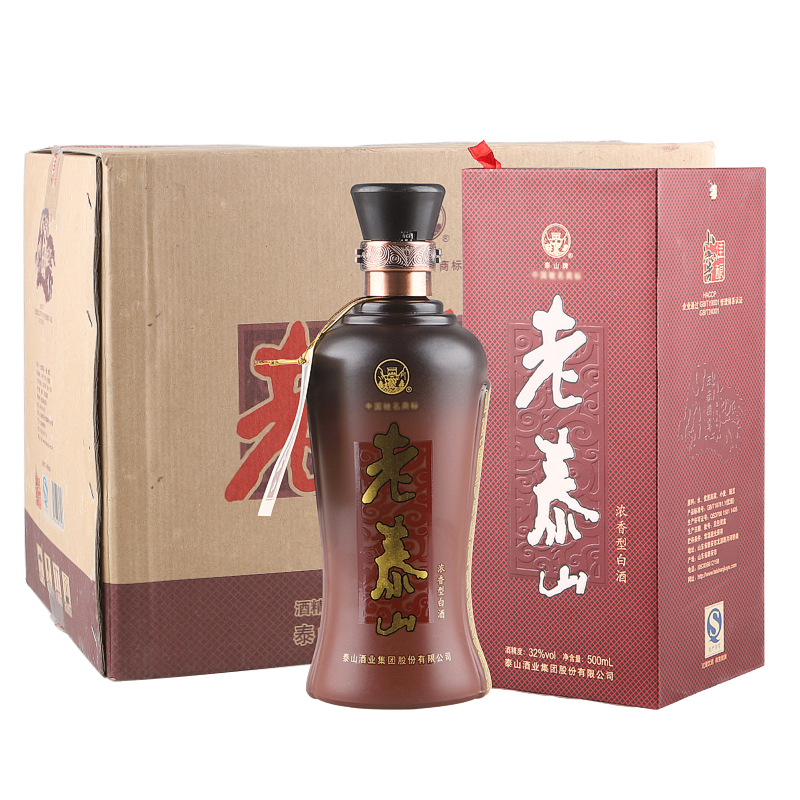 泰山牌老泰山 32度浓香型白酒 2012年老酒 整箱 500ml*6瓶