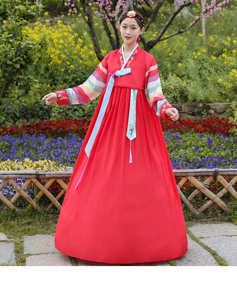 阿亨古装公主少数民族朝鲜族演出服小品新款传统韩服女韩国古装朝鲜族