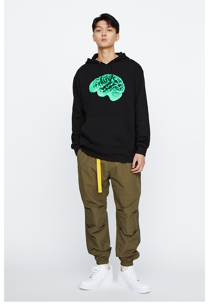 【clot clottee】大脑印花连帽卫衣创世军系列黑色陈