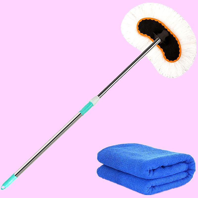 大货车洗车油拖把加粗加厚汽车擦车除尘刷汽车洗车拖把长柄伸缩洗车