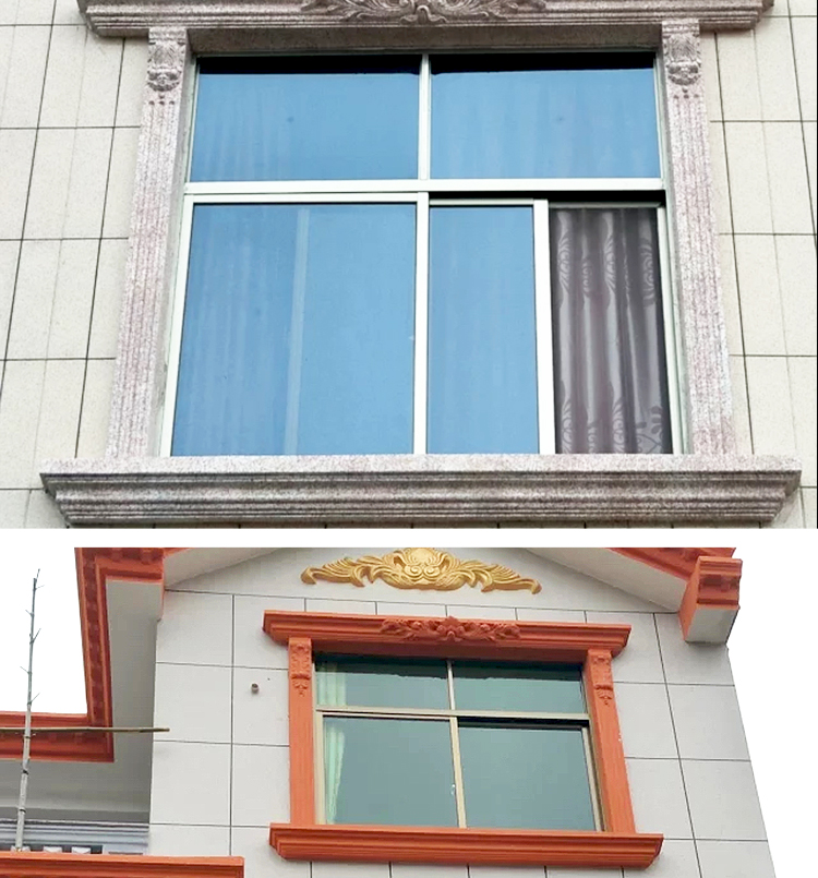 别墅窗套模具欧式现浇线条外墙装饰模型水泥中式窗拱模罗马柱模具 15