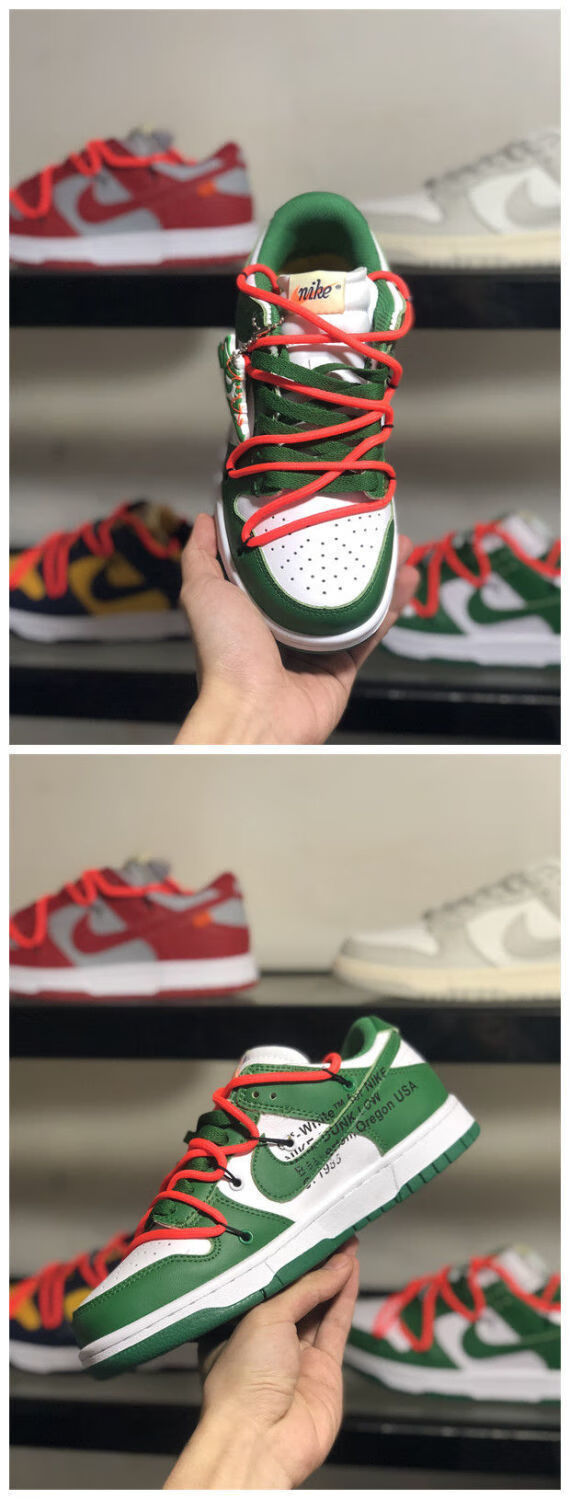 【官方旗舰店】dunk ow联名白绿灰红黑曜石校园男女学生百搭休闲潮流