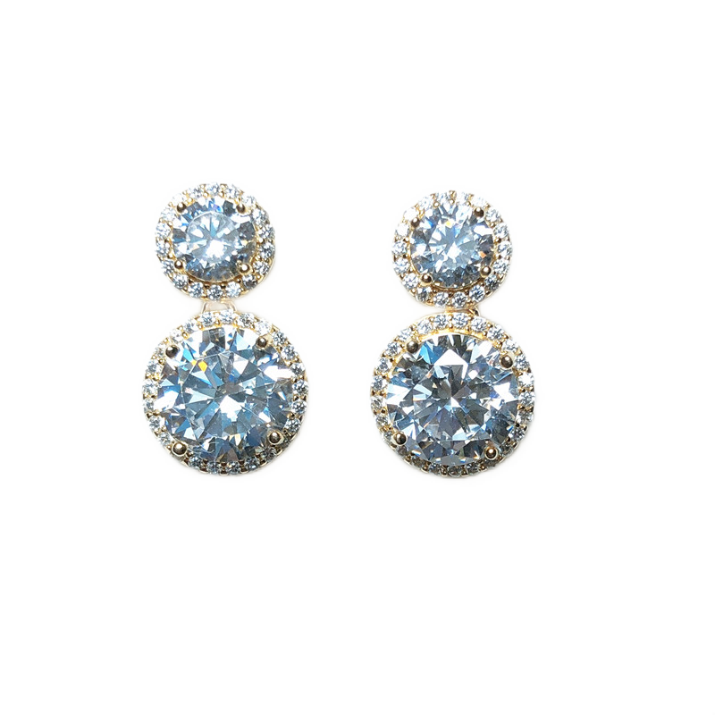 喜珊925银耳饰耳坠 欧美气质款 银金色