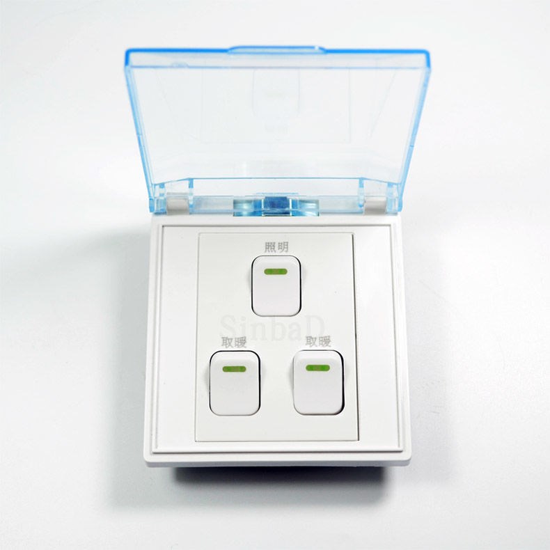 浴霸开关灯暖三开按键开关三联开关卫生间取暖控制水开关通 3开(1照明