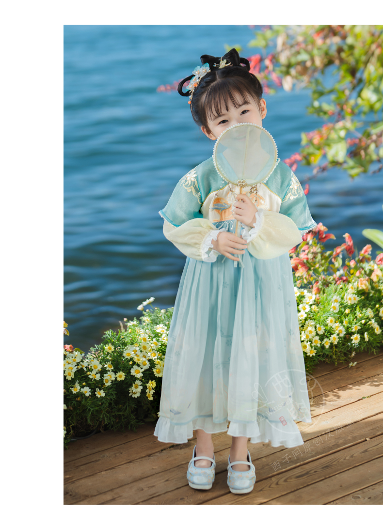西子问古装女童春秋礼服汉服儿童周岁新款改良仙襦裙女