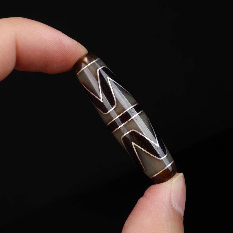 异地彩虹 手工搓银s925银虎齿锁骨天珠老至纯工艺虎齿珠【图片 价格