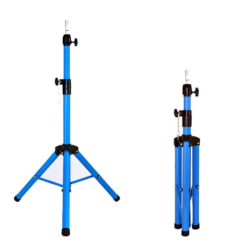 头模支架发廊美发三角架假人头三脚落地大支架理发模特头不锈钢铁支架