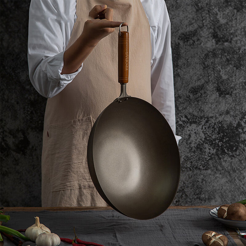 【现货速发】2022纯钛炒锅 家用炒锅钛锅炒菜锅涂层不易粘锅钛金锅 钛