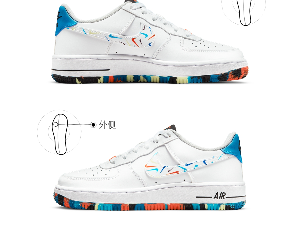 耐克运动鞋_NIKE 耐克 AIR FORCE 1 LV8 1 GS 大童运动鞋 DM7597