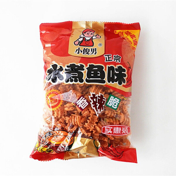 童年怀旧零食小吃膨化办公室食品 锅巴 140g小俊男红袋【5袋】【图片