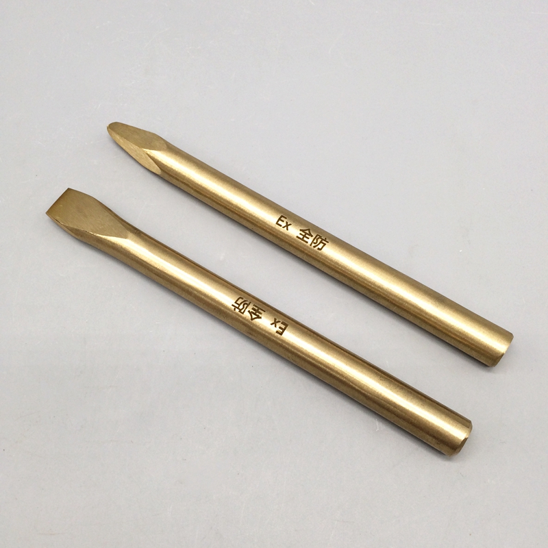 防爆工具防爆凿子铜合金六棱扁铲铜质圆扁铲扁凿防爆錾子平口冲子扁铲