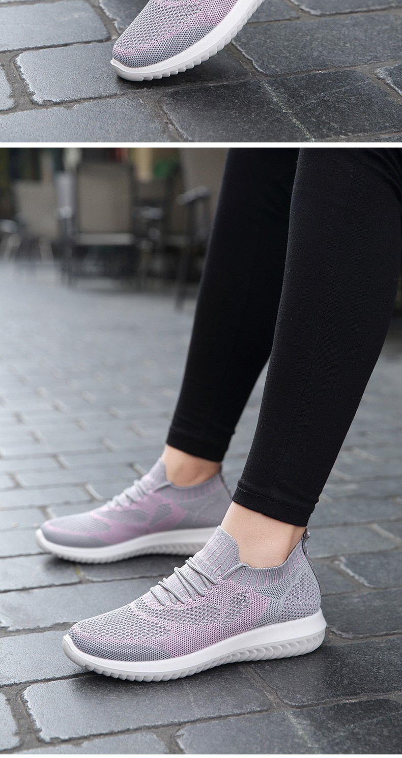 福来红弹力袜子鞋女春秋季透气网面中老年妈妈休闲运动鞋老北京布鞋女