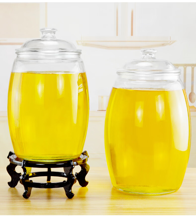 油罐 厨房 家用玻璃油壶装油瓶容器食用油桶花生油桶大容量储油罐艺联