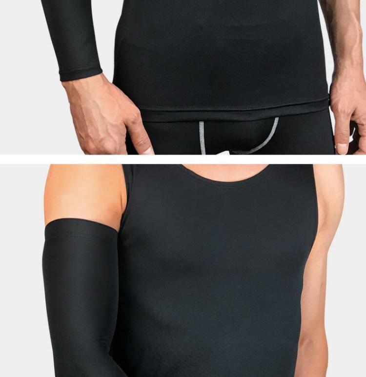 护肘护手臂男女加绒保暖健身篮球羽毛球护臂胳膊关节护具 黑色科比加