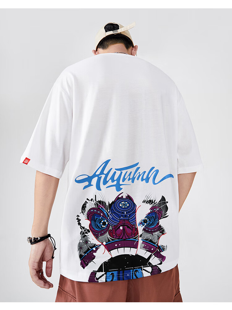 天龙致尊denonsupreme短袖t恤男女潮牌2021夏季国潮民族风印花复古