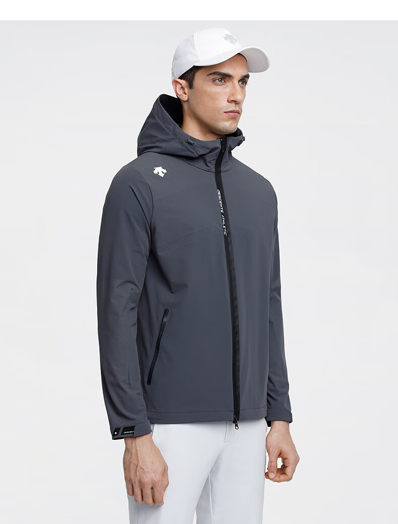 descente迪桑特training男子运动训练梭织外套d1131twt52炭灰色ccxl