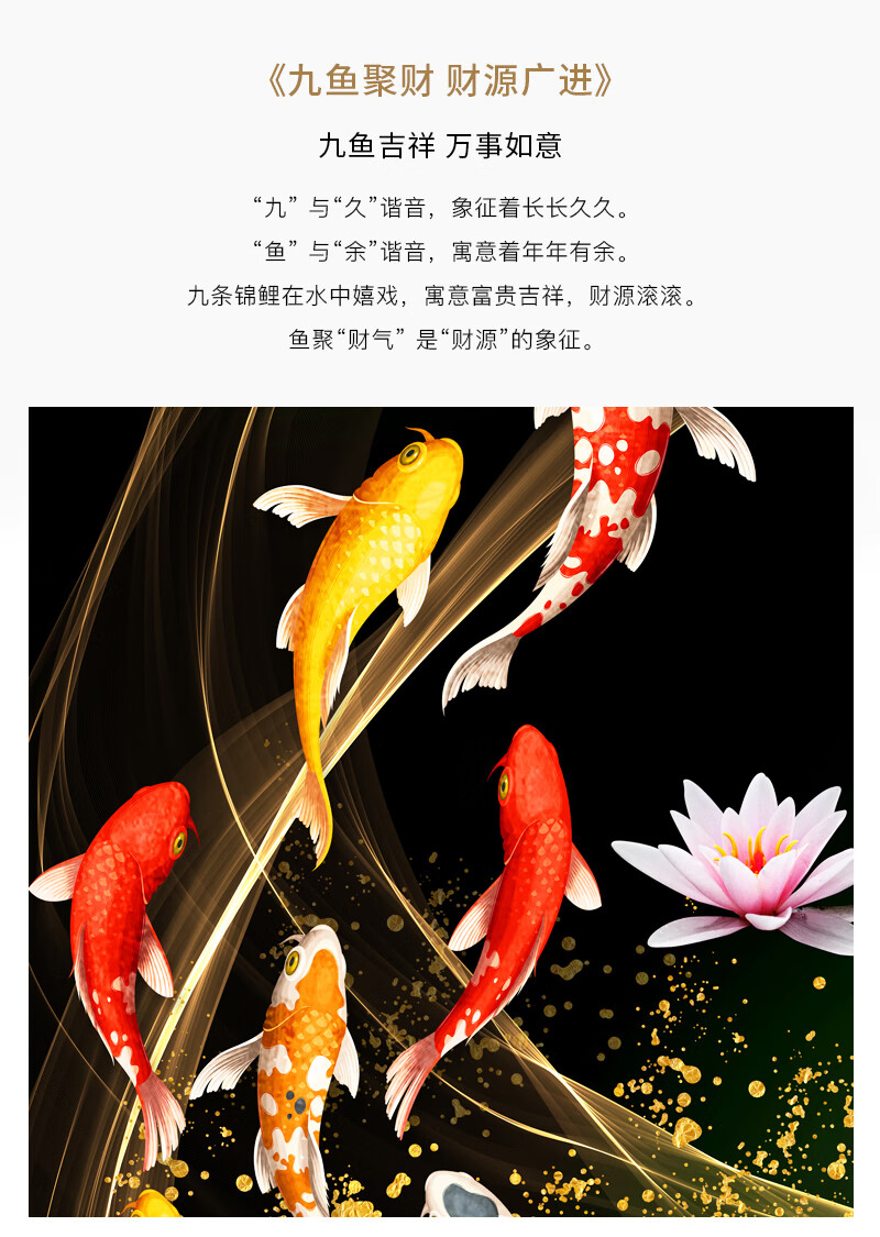 c-连年有余 外框尺寸80*160cm (铝合金框