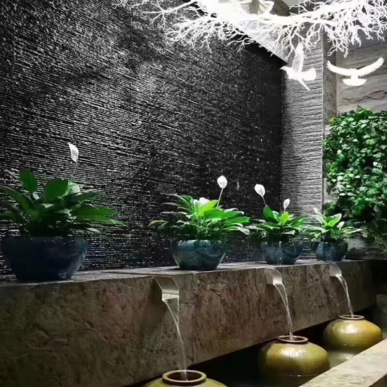 轻质文化石pu流水石聚氨酯石皮人造大理石水流石背景墙毛石外墙皮