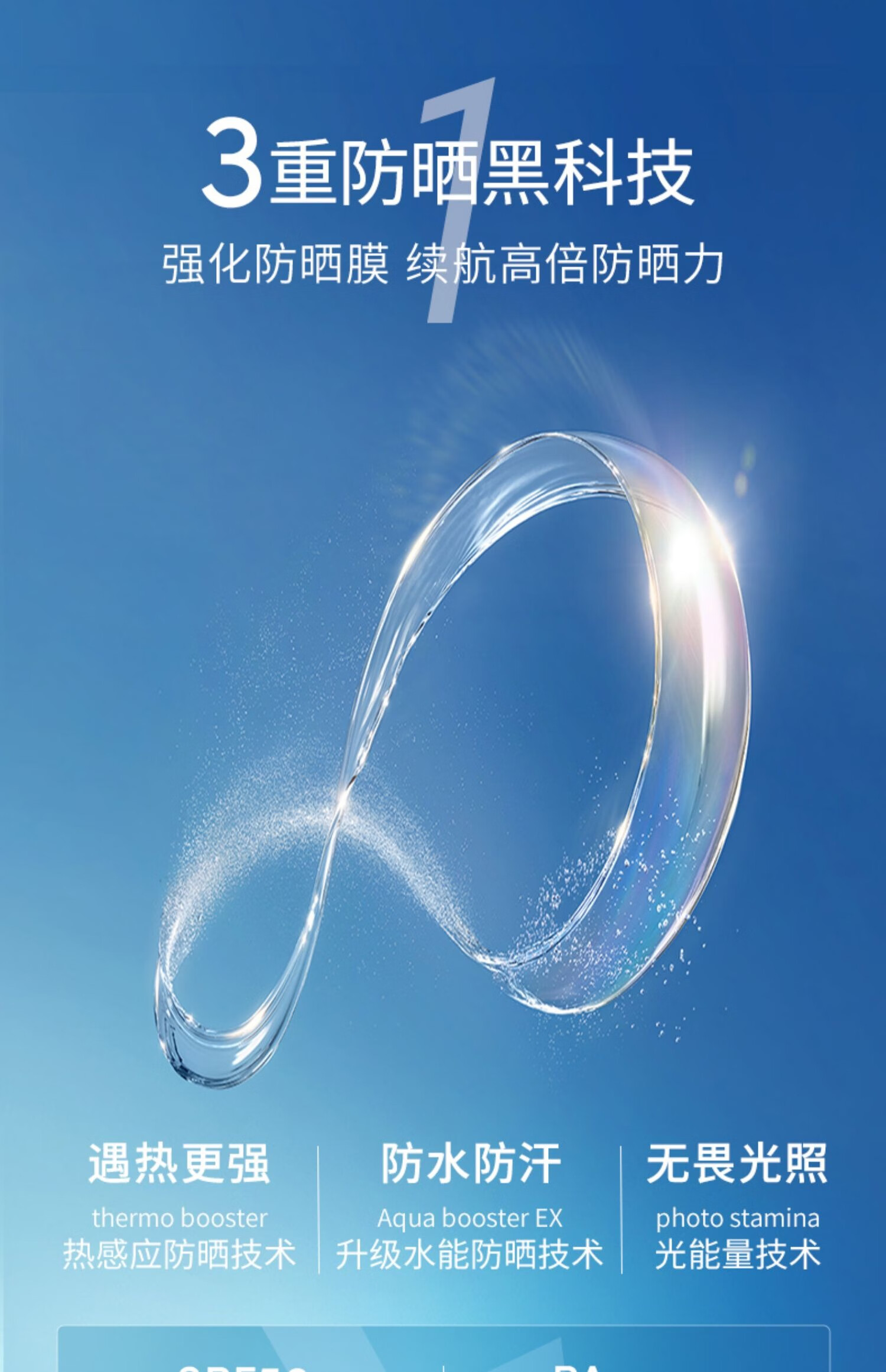安耐晒（Anessa）防晒霜SPF50+男女学生军训儿童防水防汗户外隔离 小金瓶防晒90ml*1支