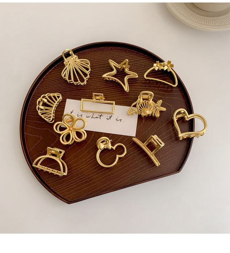 鲨鱼夹小号小巧ins金属夹子可爱头发女发抓后脑勺抓夹大小号发夹sn