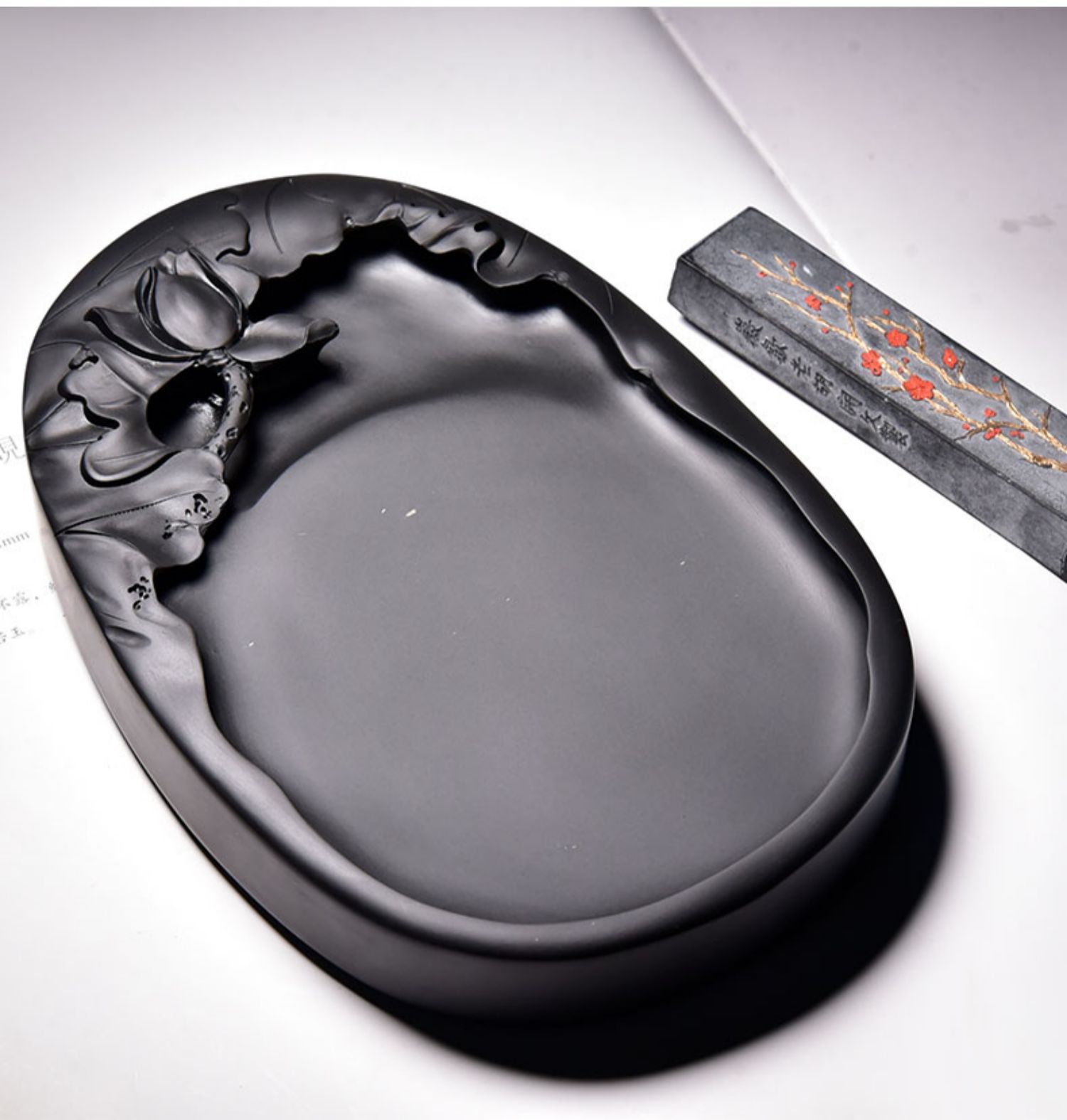 高档黑龙尾天然原石歙砚端砚砚台中小楷书法国画创作磨墨便携行书隶书