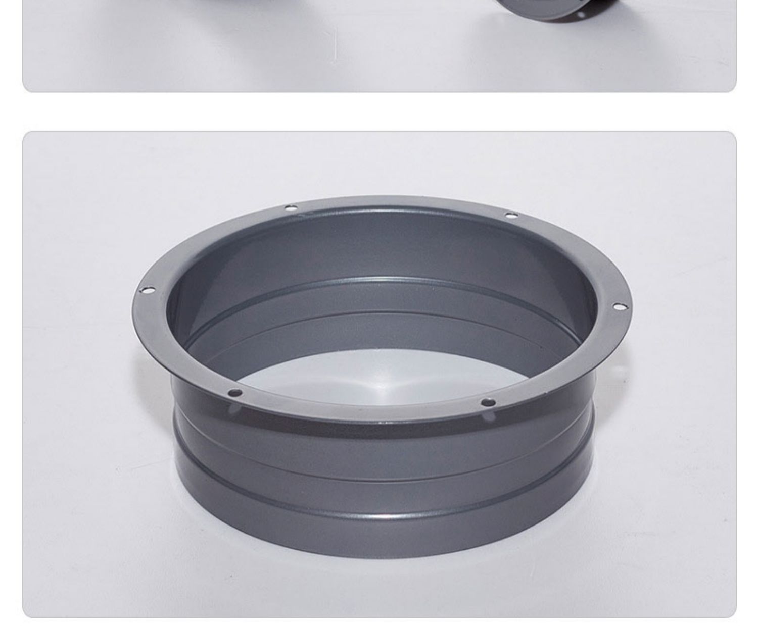 新风系统圆形金属法兰接头排风管连接器新风机出风口方变圆转接口斜