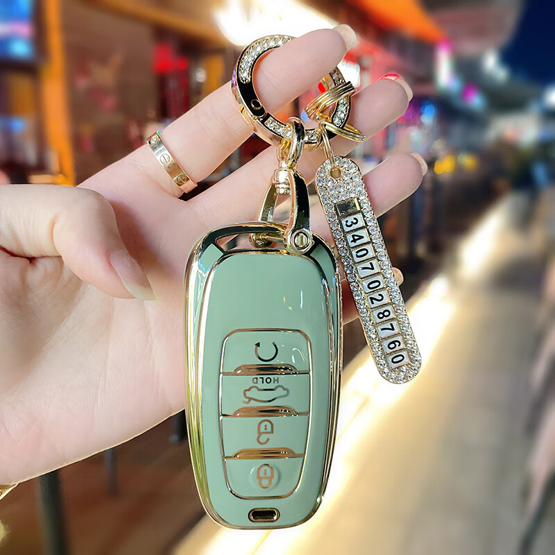 红旗h9钥匙套女2022款hs7专用扣一汽红旗h7汽车hs5壳h5钥匙包a款白色