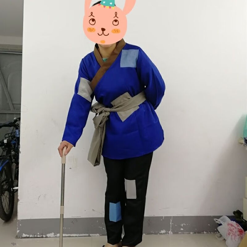 阁版乞丐服套装 搞笑叫花子服装古代丐帮要饭衣服补丁演出服破烂古装