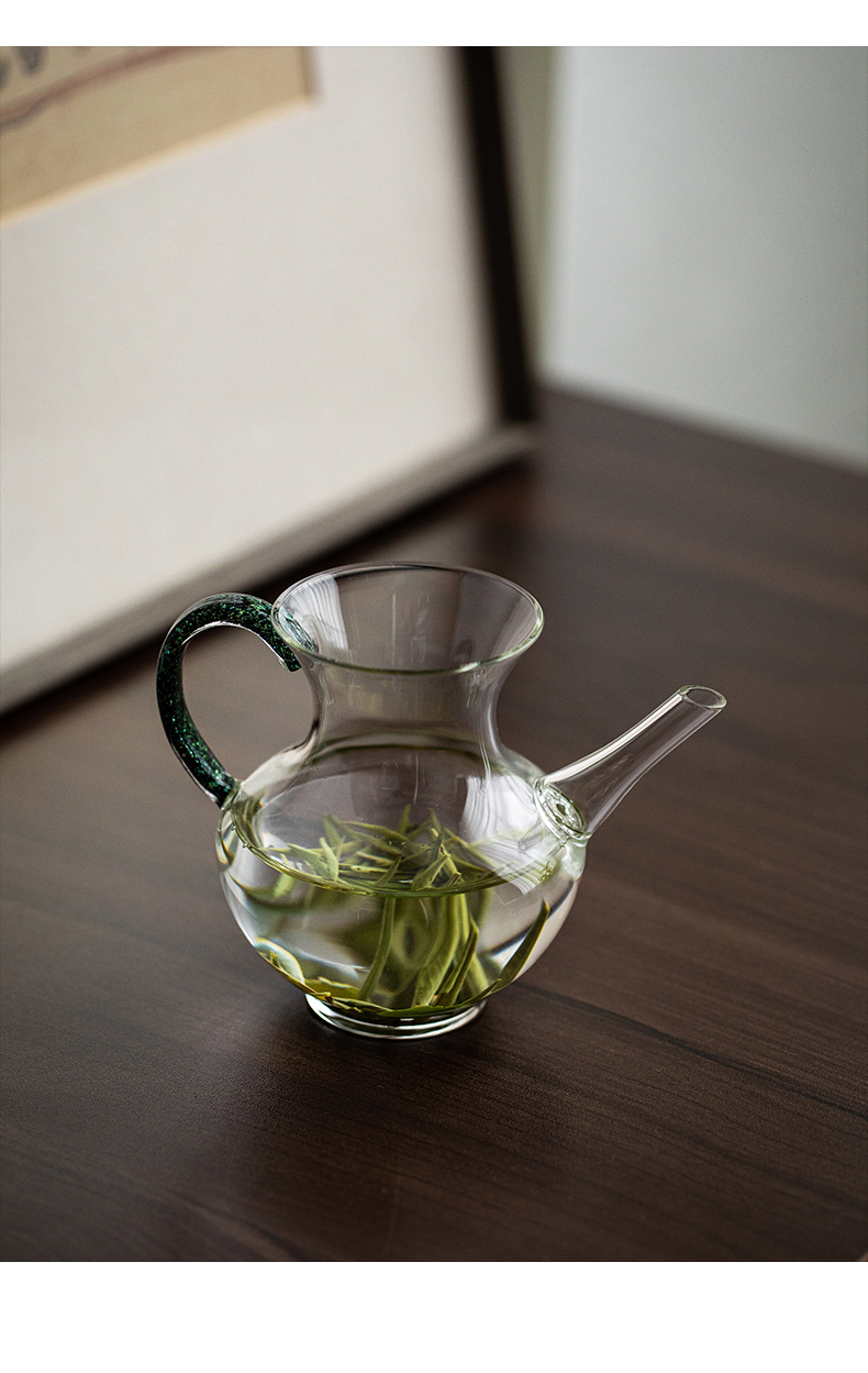 仿宋公道杯玻璃加厚分茶器高档炫彩茶海公杯家用匀杯倒茶器功夫茶具小
