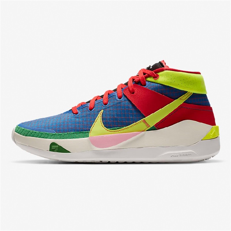 耐克nike男鞋zoom杜兰特13代黑白配色气垫实战篮球鞋ci9949602黄绿44