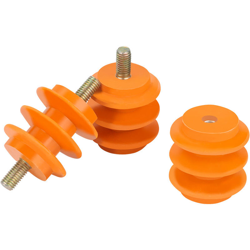 60君闵低压配电柜箱绝缘子零线排波纹黄色绝缘柱阻燃树脂螺杆m8螺母
