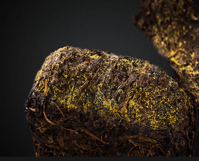 茯茶 陕西西安特产黑茶泾渭金花茯砖茶叶古渡伏砖茶手筑1kg【图片