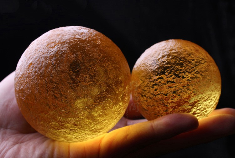 牧思天然利比亚黄陨石摆件圆球把玩件超大陨星原石办公室家居饰品直径