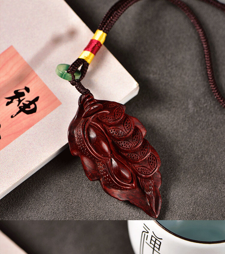 闽木匠印度小叶紫檀手把件木雕挂件一夜暴富一夜生财红木雕刻挂饰钥匙