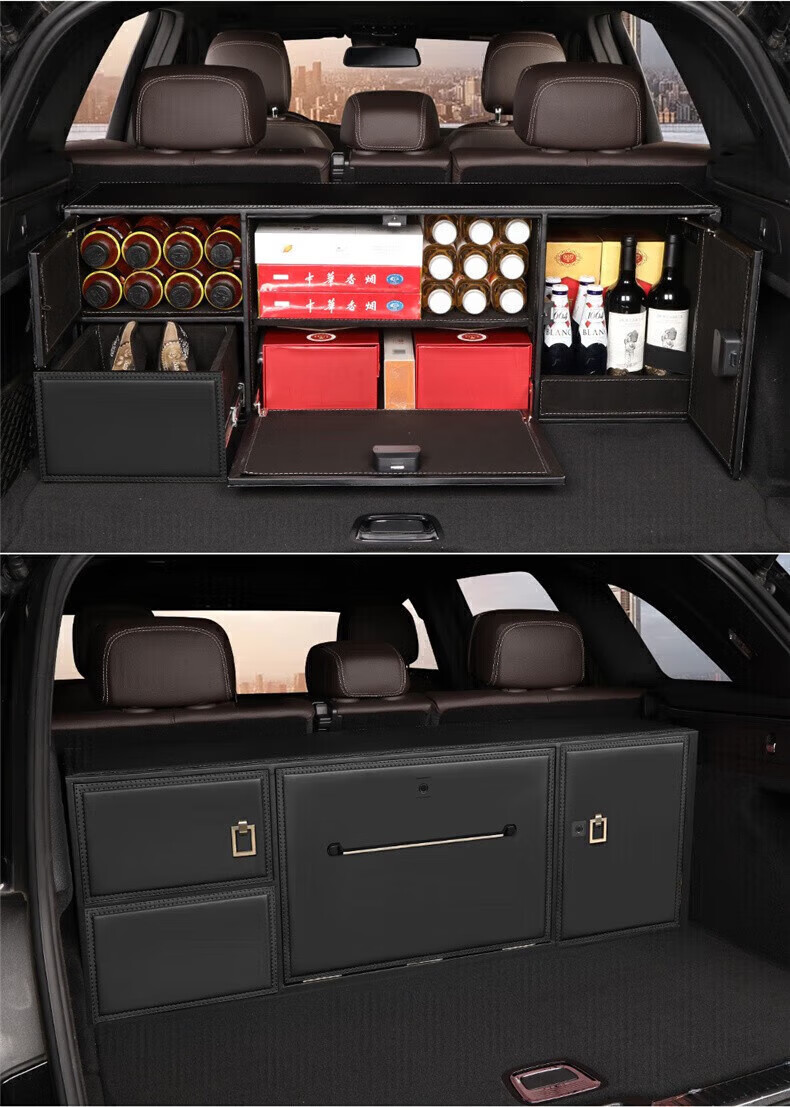 匠途适用于汽车后备箱收纳箱奔驰gle 大g 腾势x收纳盒尾箱整理箱车载