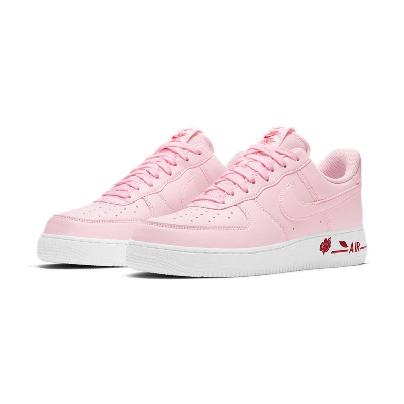 耐克nike air force 1 af1情人节白粉玫瑰空军一号休闲板鞋cu6312-600