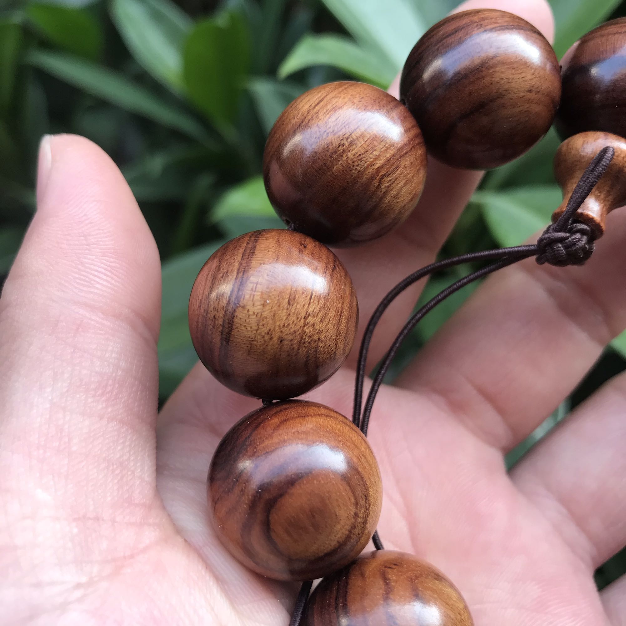 沙漠铁梨木铁木佛珠手串黑花梨黄花梨木手链男女士款文玩念珠沉水