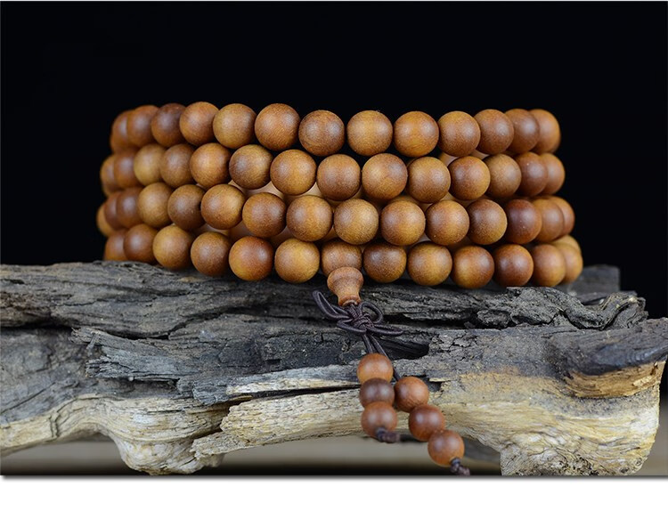 耀皇 印尼老山檀香红肉沉水老料108颗佛珠手串念珠男女款檀木文玩手链